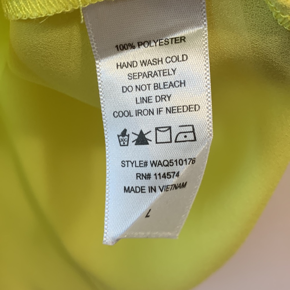 Pleione blouse top bright yellow women’s size Large - Picture 4 of 4